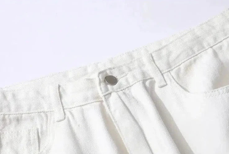 Vintage Washed Straight Leg Jeans
