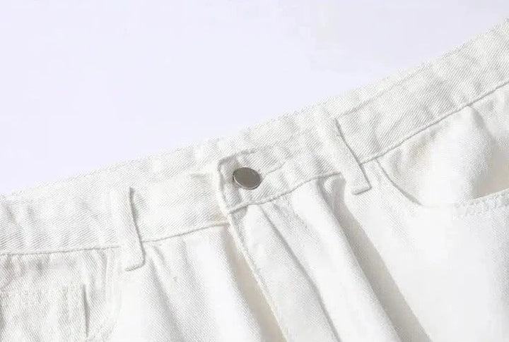 Vintage Washed Straight Leg Jeans