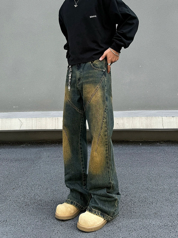 Vintage Washed Yellow Mud Jeans