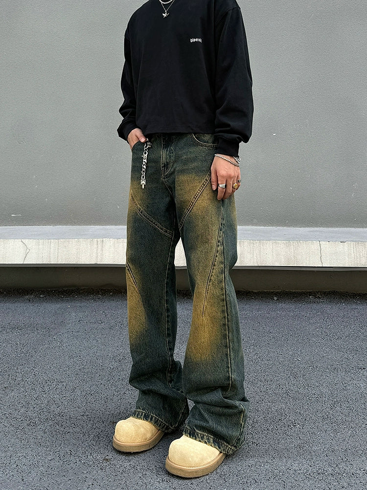 Vintage Washed Yellow Mud Jeans