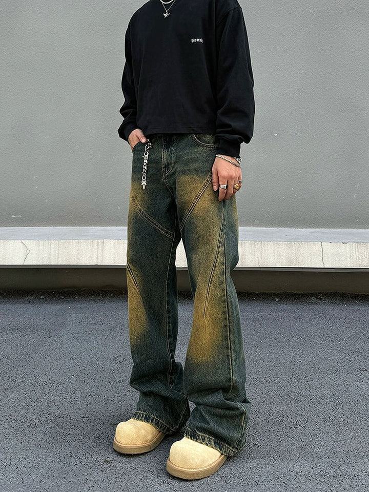 Vintage Washed Yellow Mud Jeans