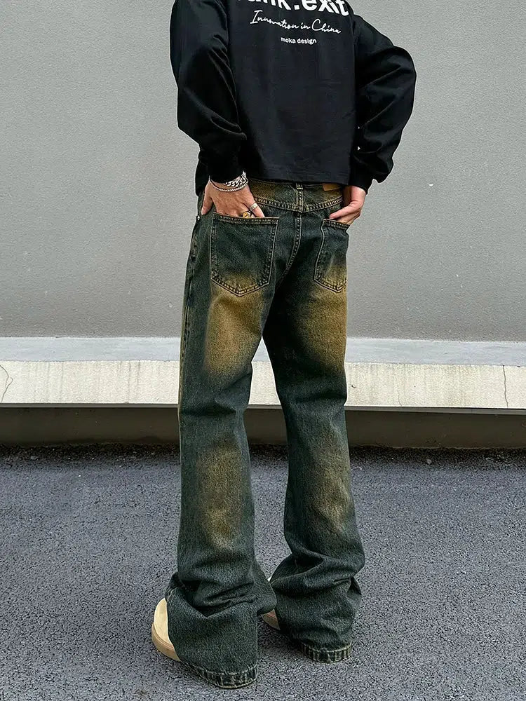 Vintage Washed Yellow Mud Jeans