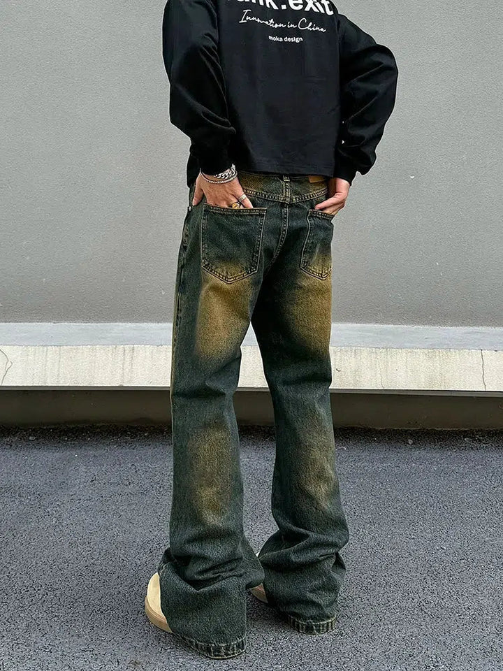 Vintage Washed Yellow Mud Jeans