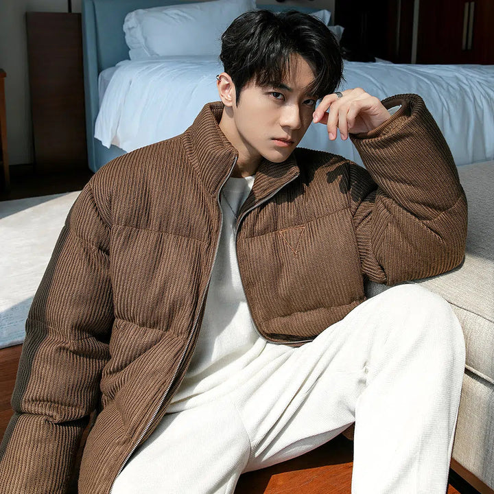 Vintage Zipped Padded Cotton Jacket
