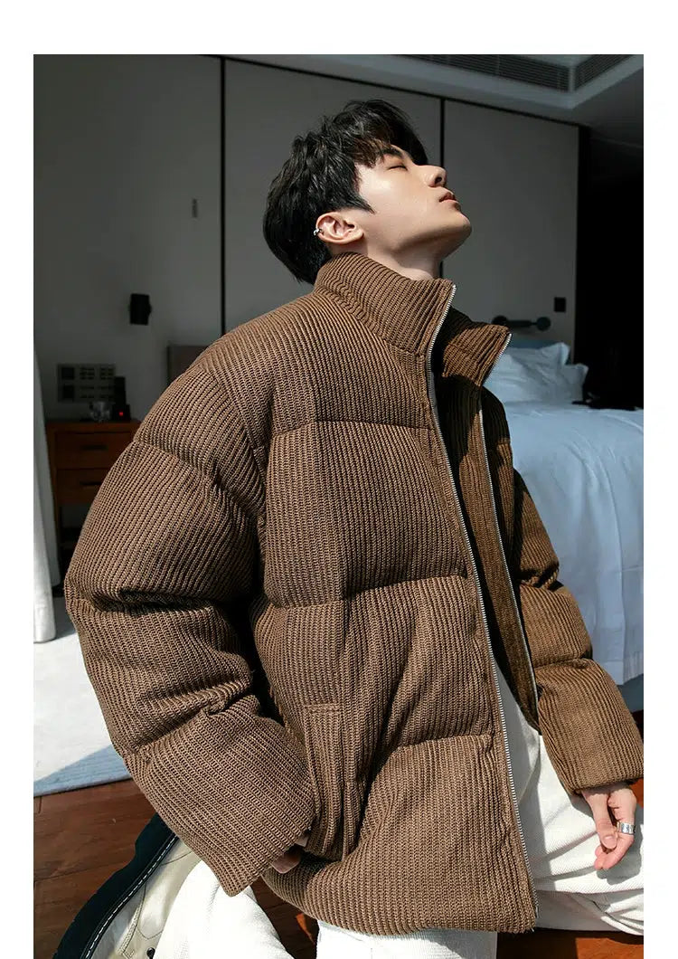 Vintage Zipped Padded Cotton Jacket