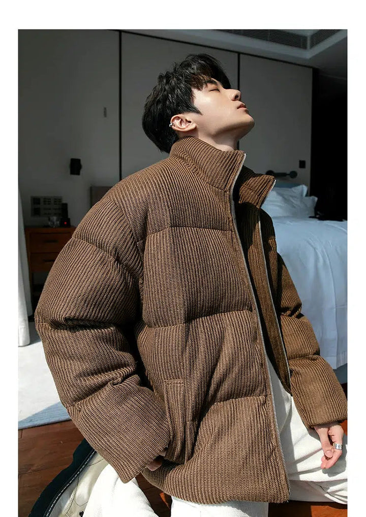 Vintage Zipped Padded Cotton Jacket