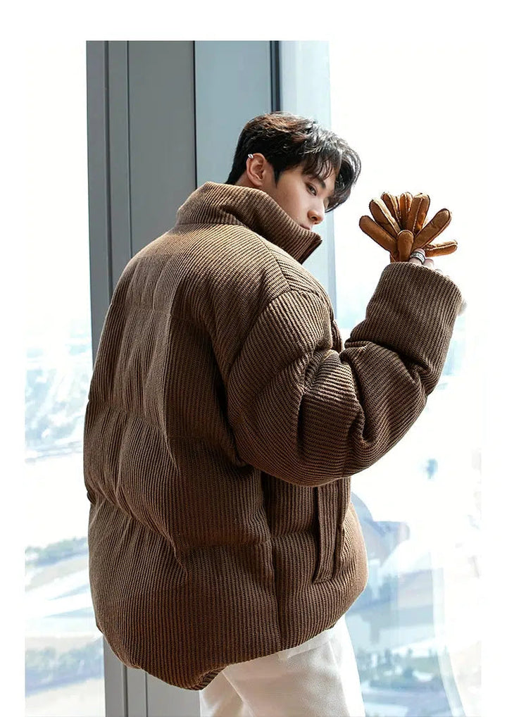 Vintage Zipped Padded Cotton Jacket