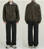 Vintage Zippered Leather Jacket