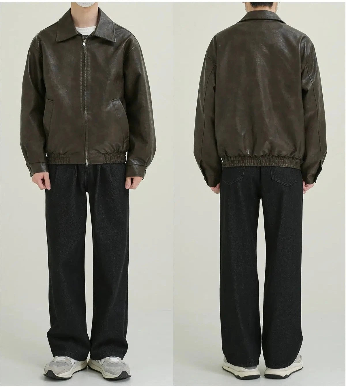 Vintage Zippered Leather Jacket