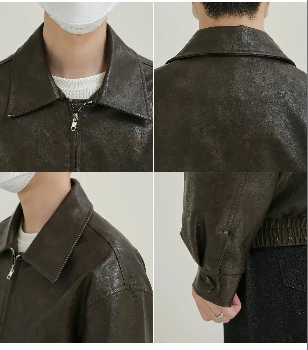 Vintage Zippered Leather Jacket