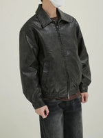 Vintage Zippered Leather Jacket