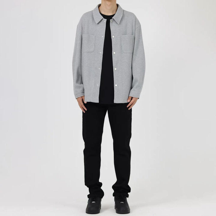 Waffle Long-sleeved Shirt Cardigan