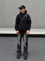 Washed Black and Gray Slim Fit Jean