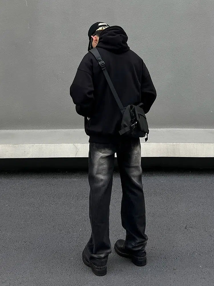 Washed Black and Gray Slim Fit Jean