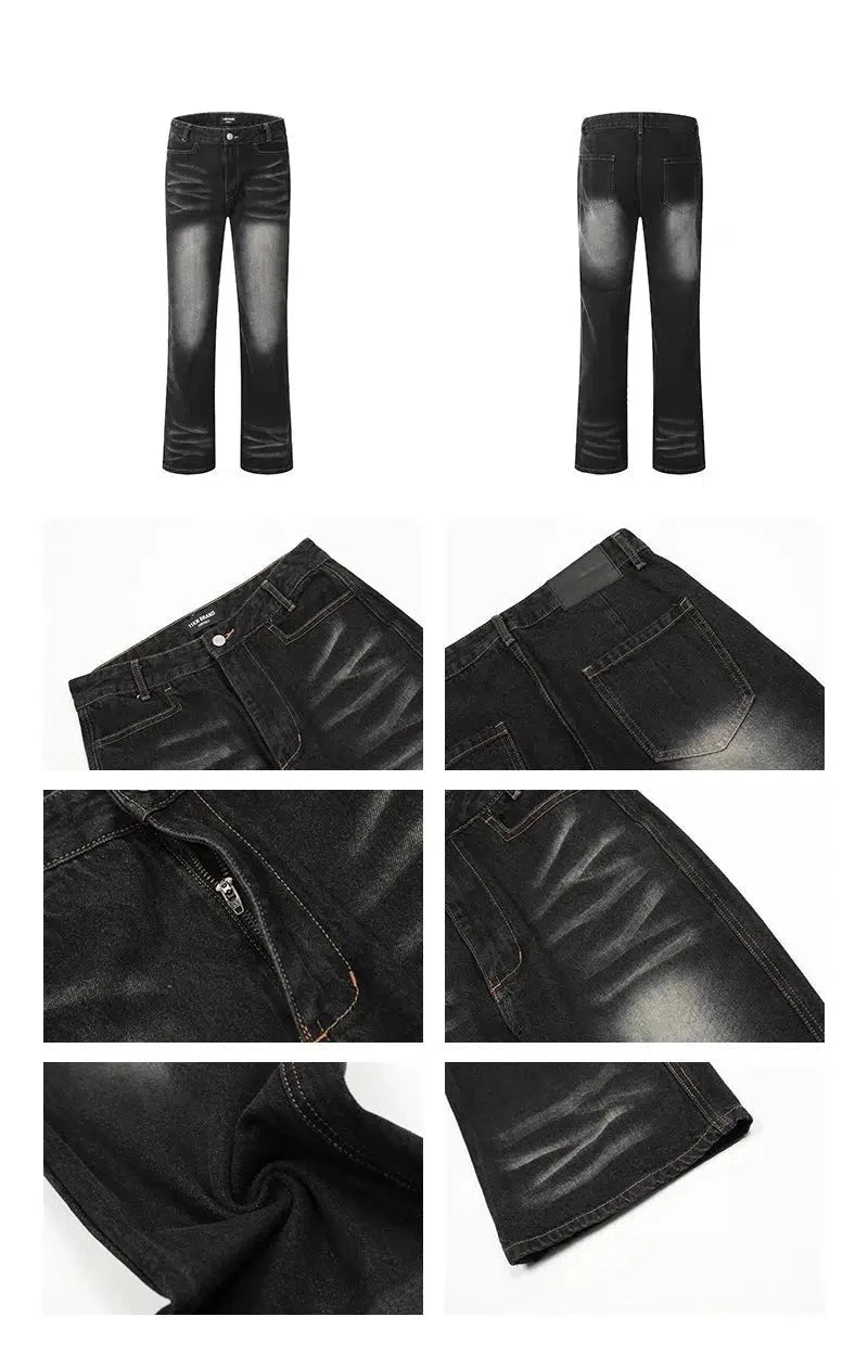 Washed Black and Gray Slim Fit Jean