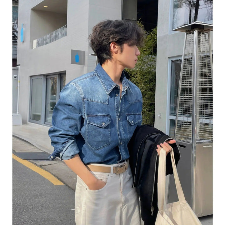 Washed Blue Denim Shirt