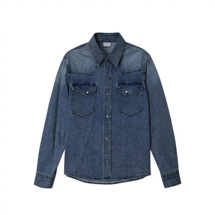 Washed Blue Denim Shirt