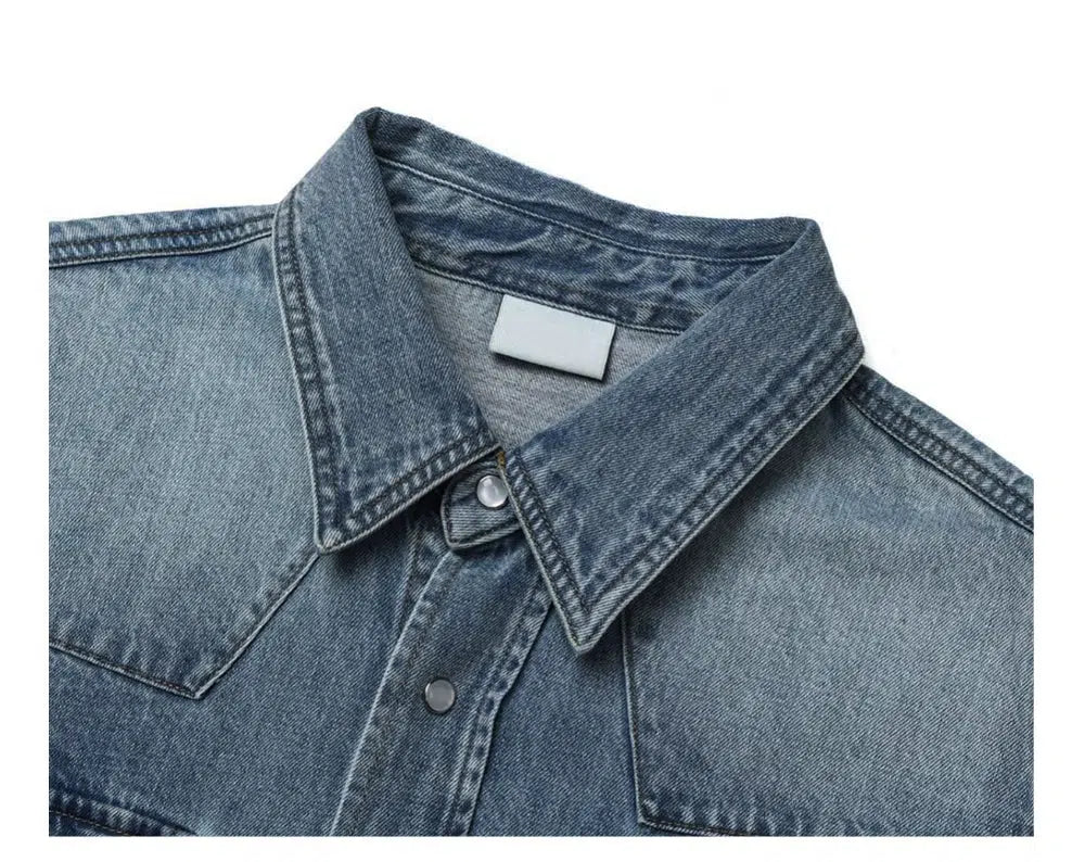 Washed Blue Denim Shirt