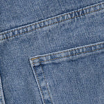 Washed Blue Mid-high Waist Jeans