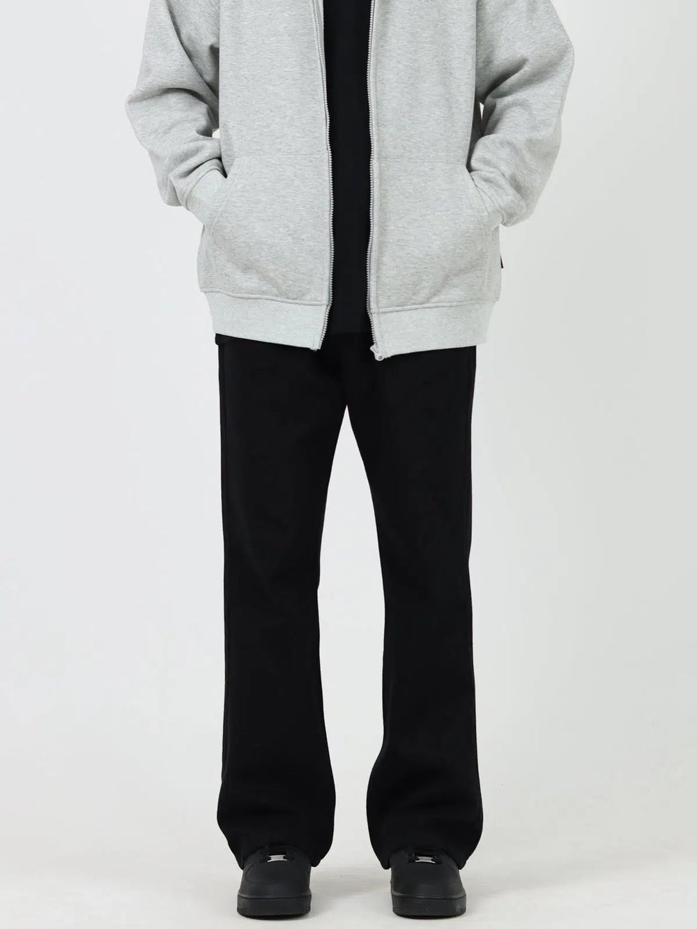 Washed Casual Fit Straight-fit Pants