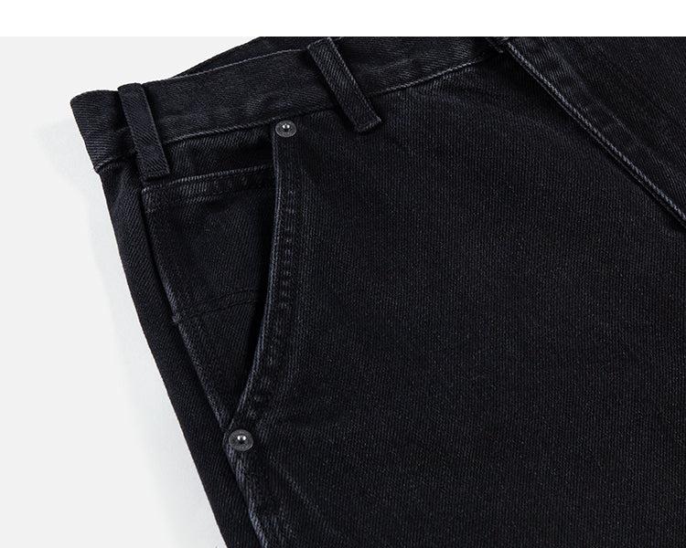 Washed Classic Straight-Leg Jeans