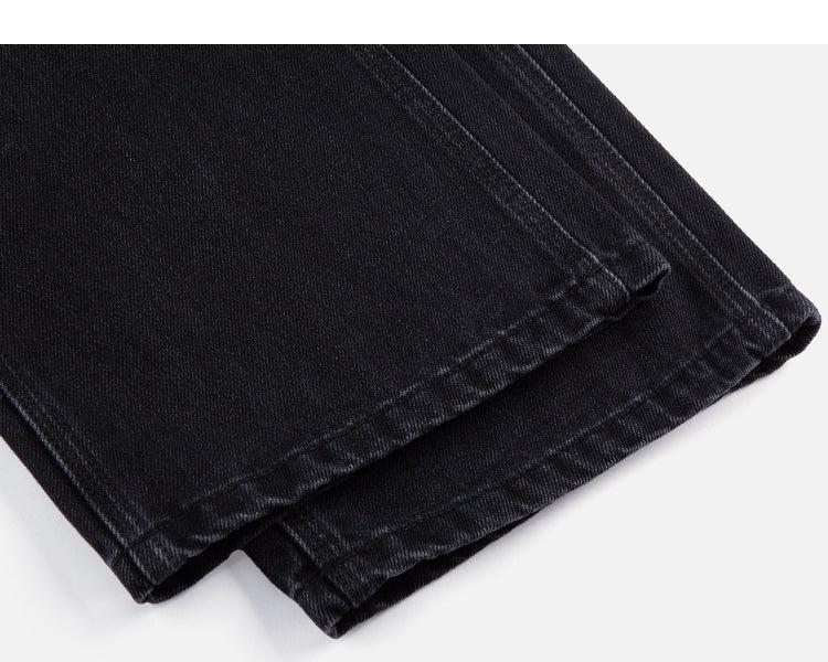 Washed Classic Straight-Leg Jeans