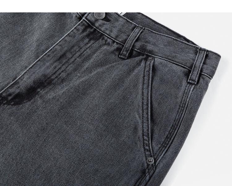 Washed Classic Straight-Leg Jeans