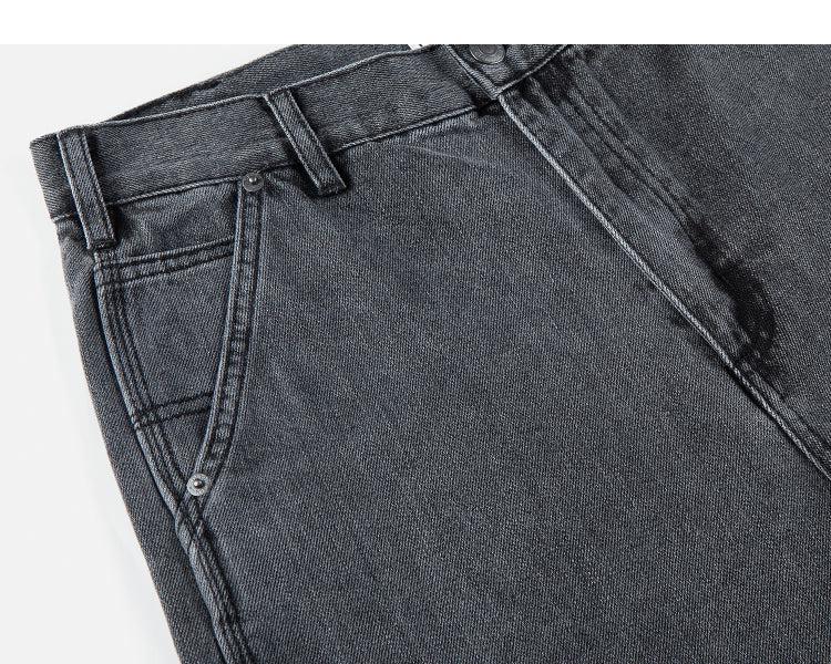 Washed Classic Straight-Leg Jeans