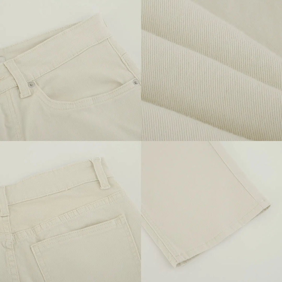 Washed Cotton Casual Pants