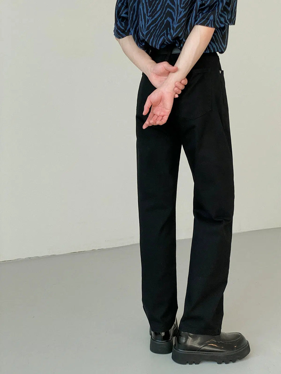 Washed Cotton Casual Pants