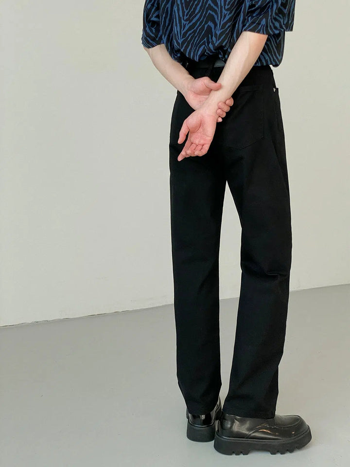 Washed Cotton Casual Pants