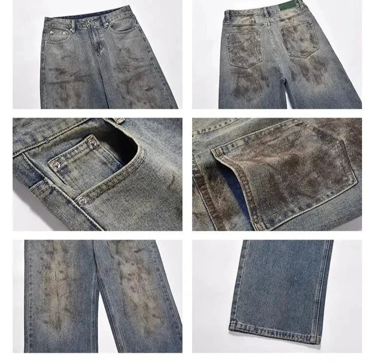 Washed Dirty Vintage Jeans
