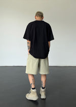 Washed Drawstring Shorts