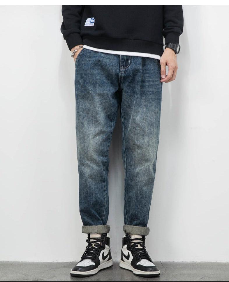 Washed Embroidery Jeans