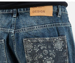 Washed Embroidery Jeans