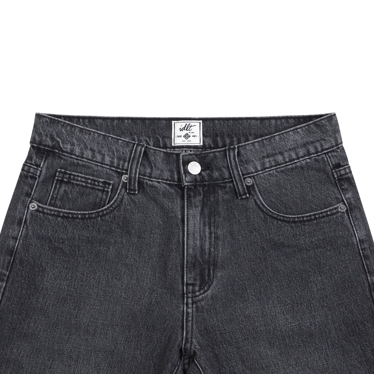 Washed Gray Denim Jeans