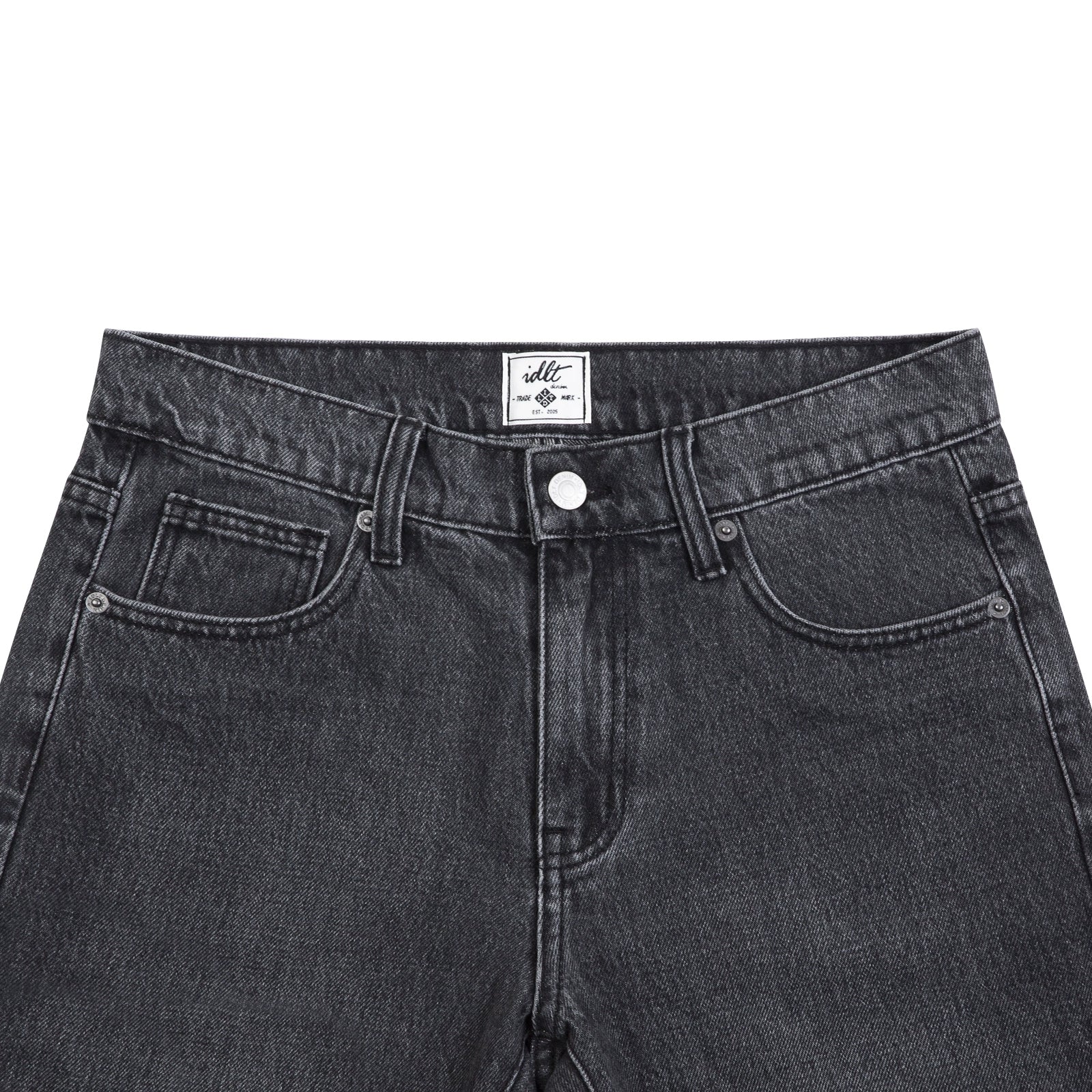 Washed Gray Denim Jeans