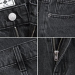 Washed Gray Denim Jeans