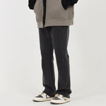 Washed Gray Elastic Flared Jeans