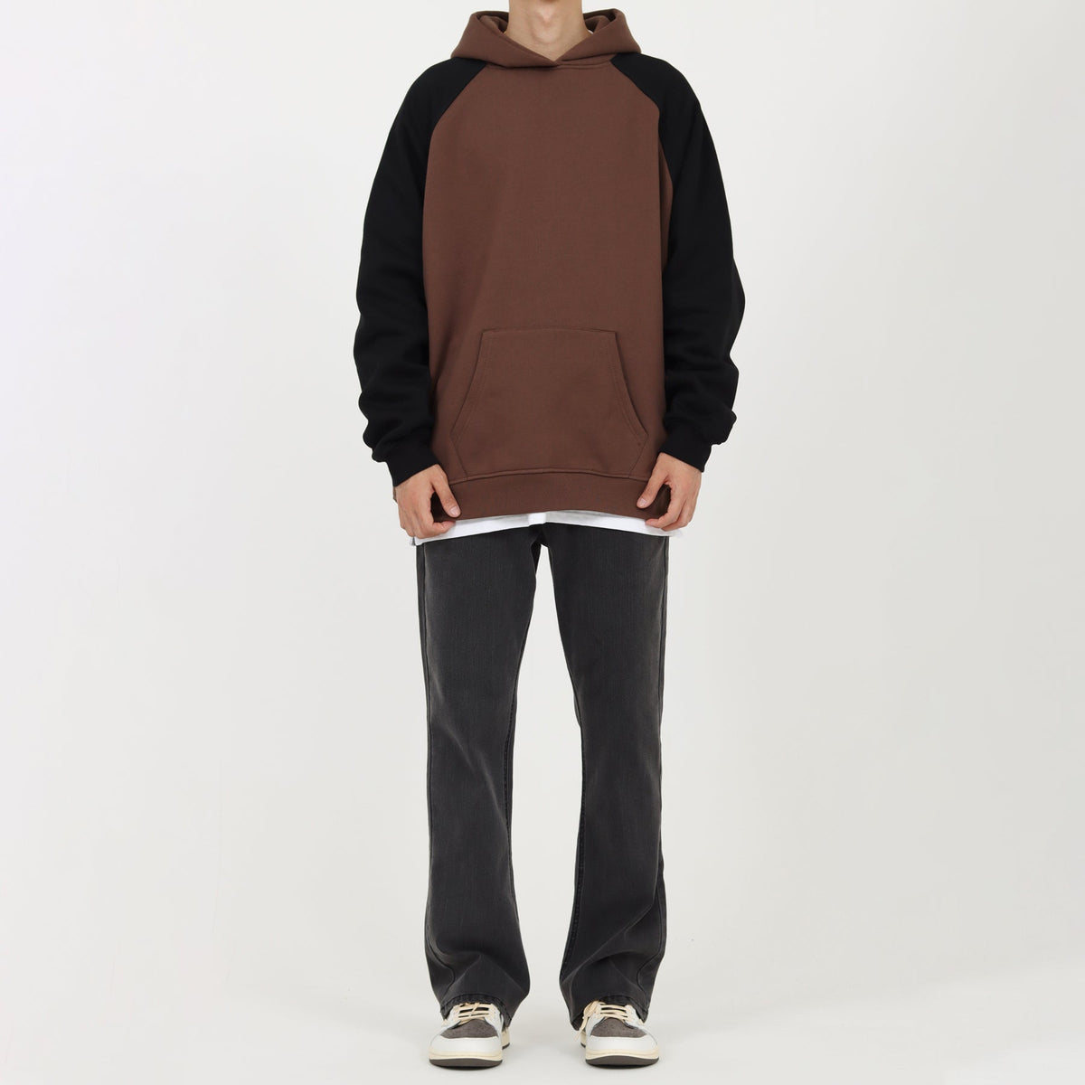 Washed Gray Elastic Flared Jeans