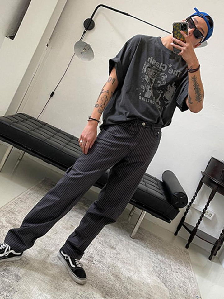 Washed Gray Printed T-shirt