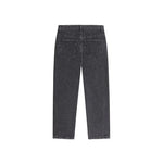 Washed Gray Straight-Leg Jeans