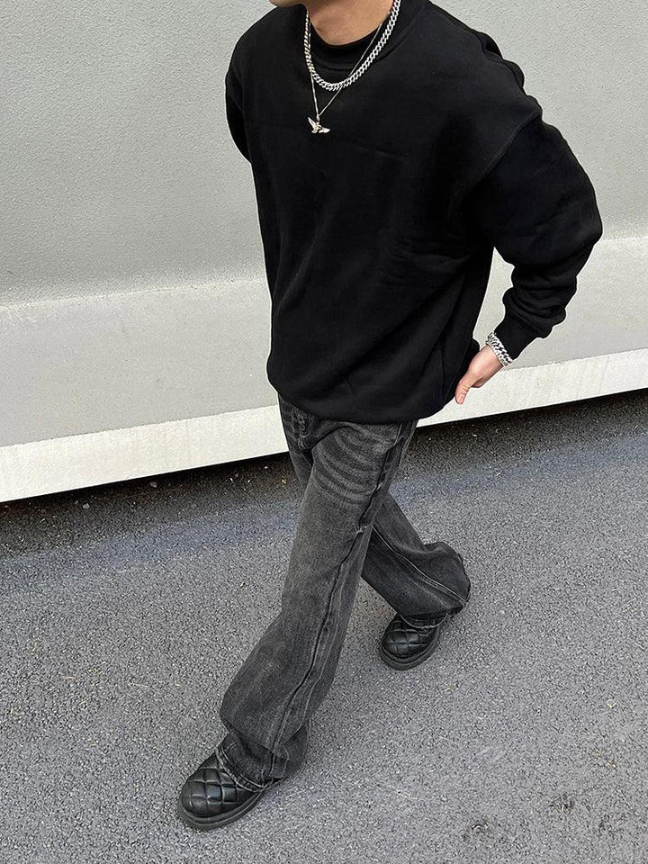 Washed Gray Vintage Straight Jeans