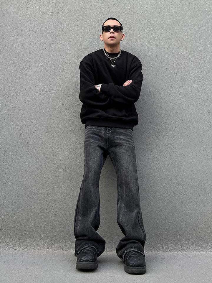 Washed Gray Vintage Straight Jeans