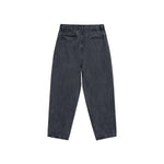 Washed High-Waisted Pleated Jeans