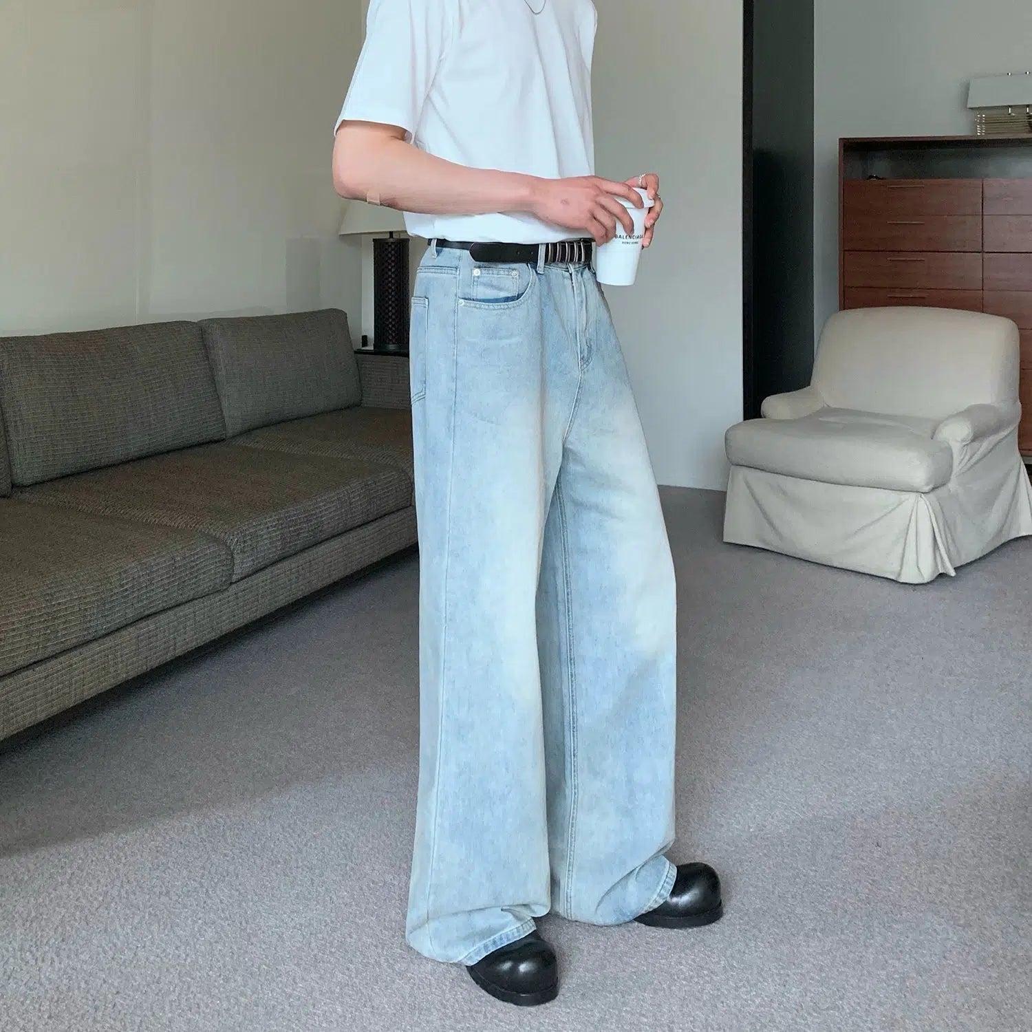 Washed Light Blue Jeans