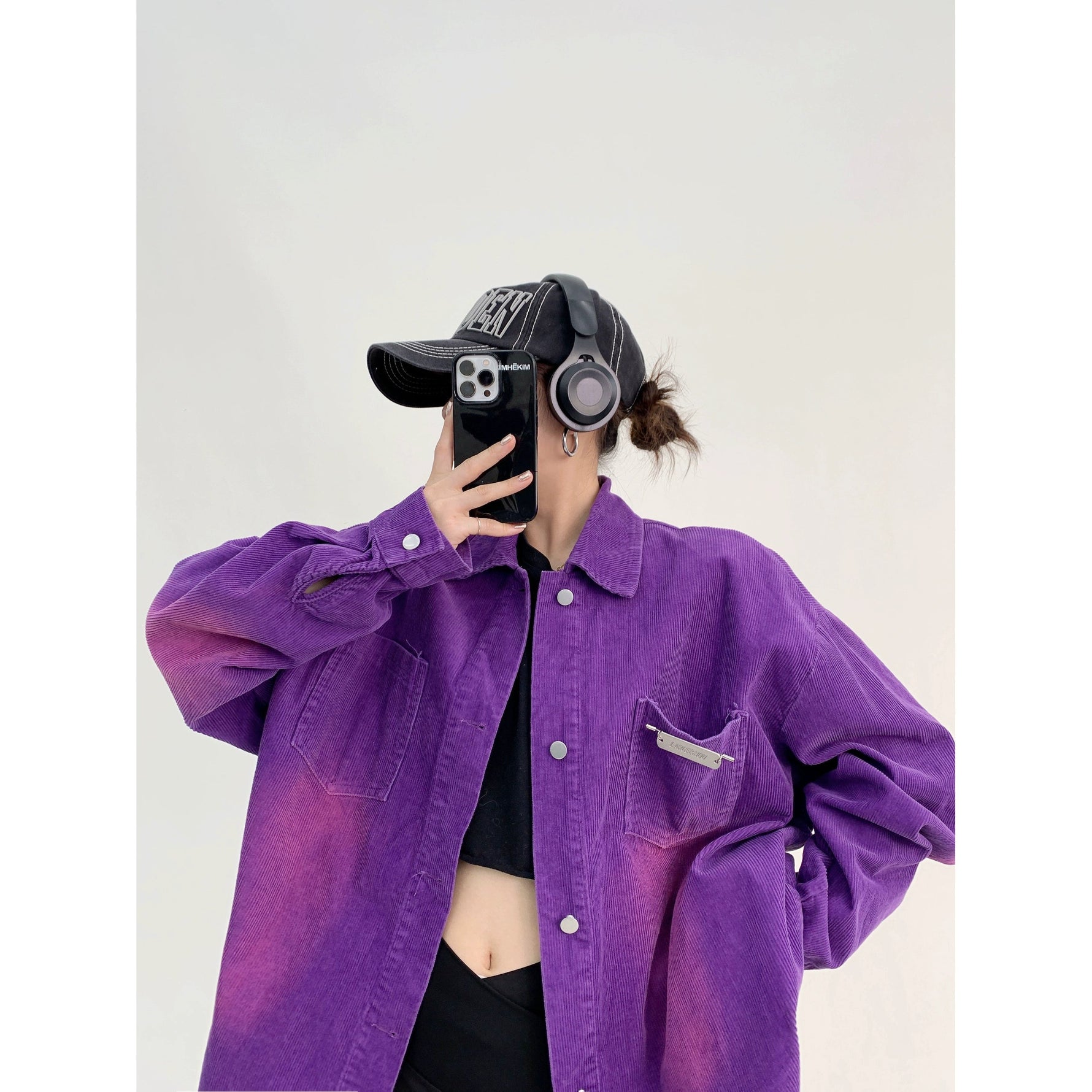 Washed Oversized Corduroy Shirt