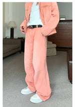 Washed Pink Denim Two-Piece Suit