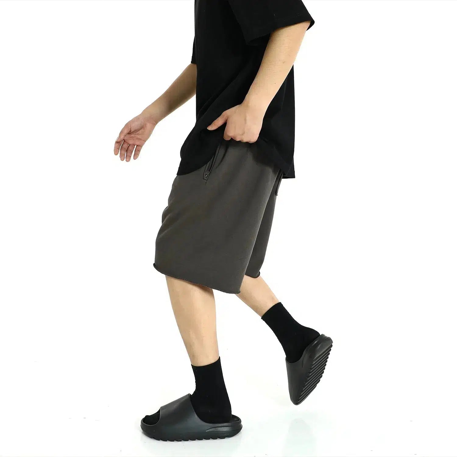 Washed Raw Edge Shorts