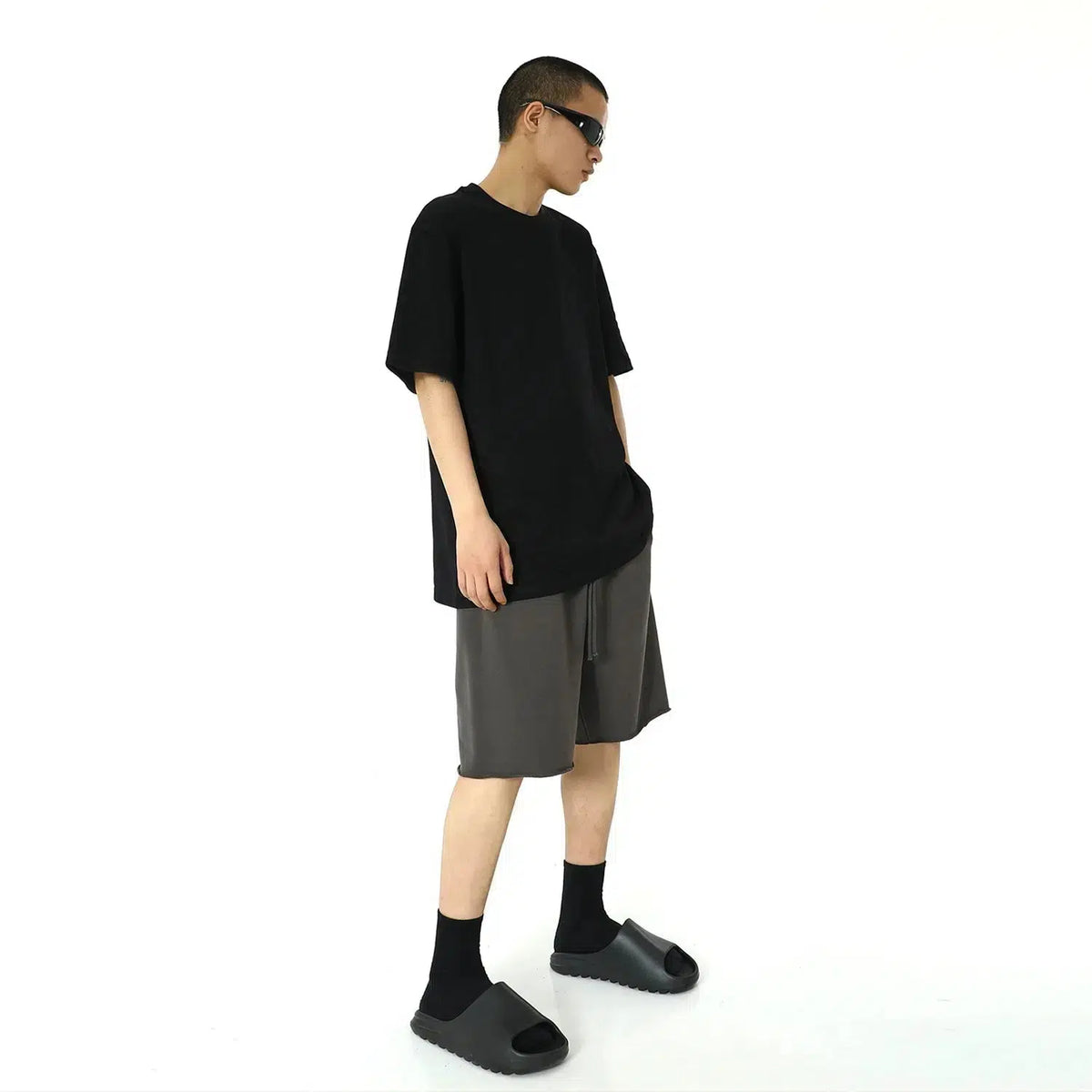 Washed Raw Edge Shorts